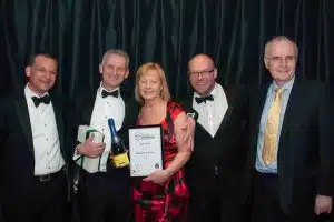 Julie and Bryan Hindle at the PCA Awards - Best Contractor