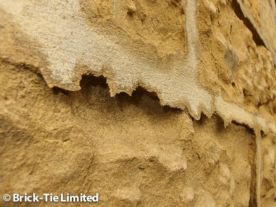 Masonry damaged by hard cement mortar in North Yorkshire