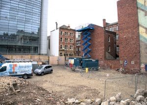 Brick-Tie team at work in City Square House