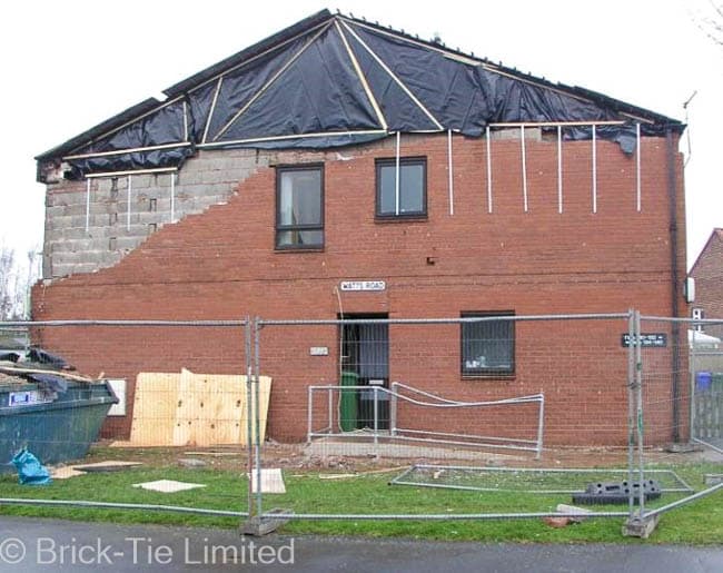 A sudden wind induced gable collapse in Malton, North Yorkshire.