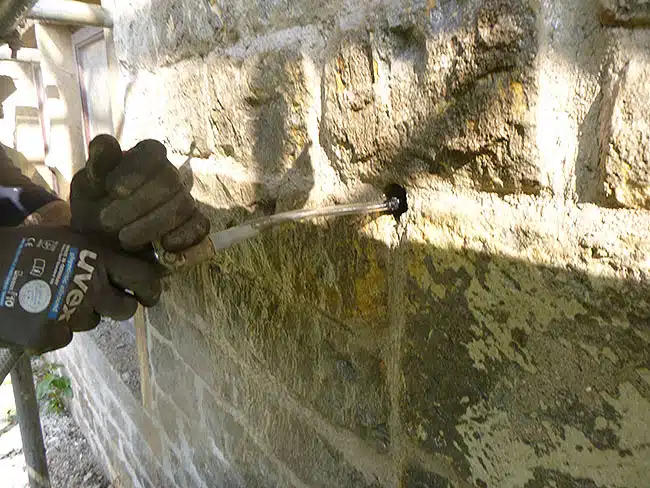 Grouting Helifix Sockfix ties in Yorkshire