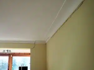 Cracking at the wall and ceiling junction