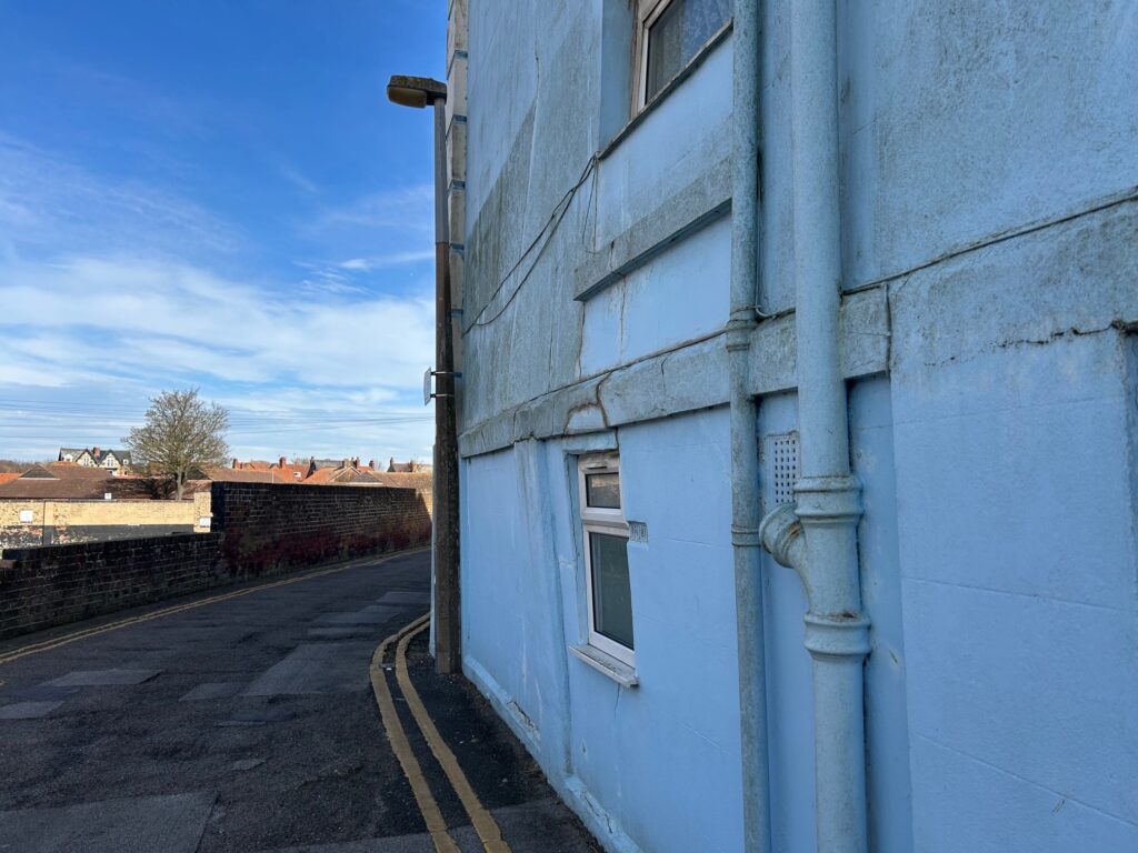 A bulging wall in Bridlington