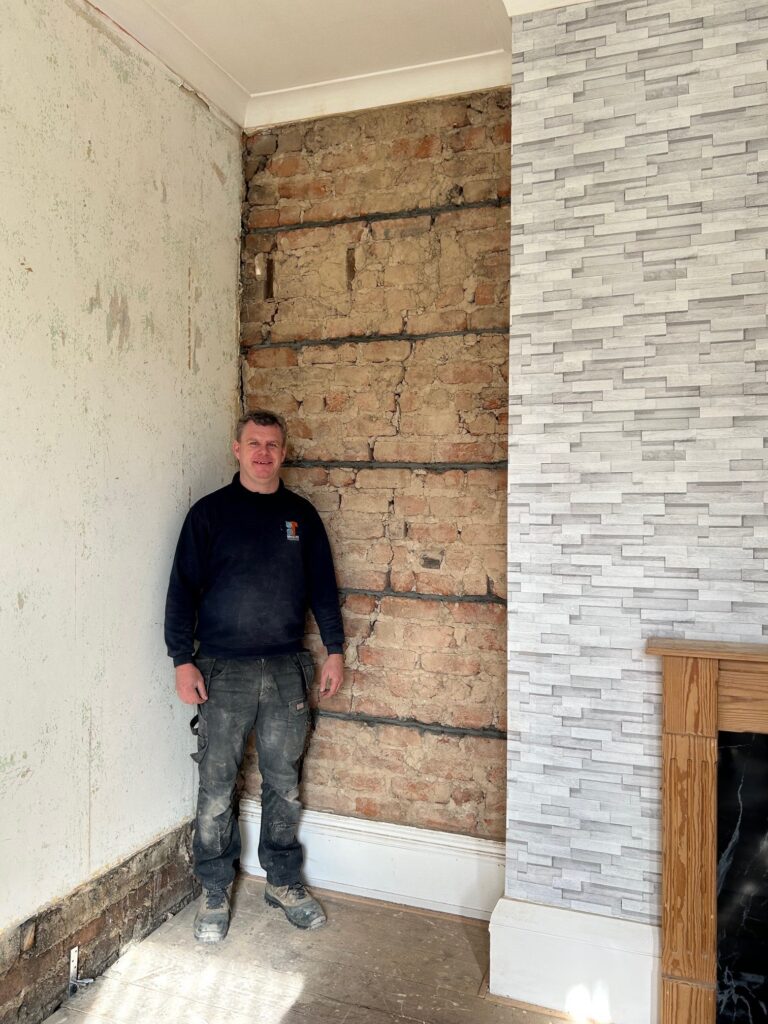 Expose Helifix repairs in a house in Bridlington on the Yorkshire coast